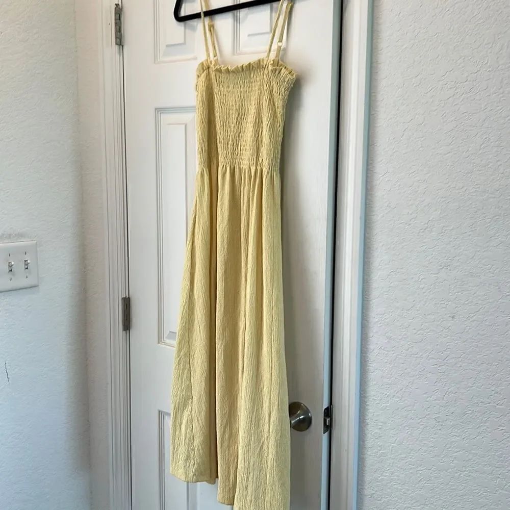 Yellow H&M Cute Summer Dress - Size Small - LIKE NEW - Adjustable Straps
